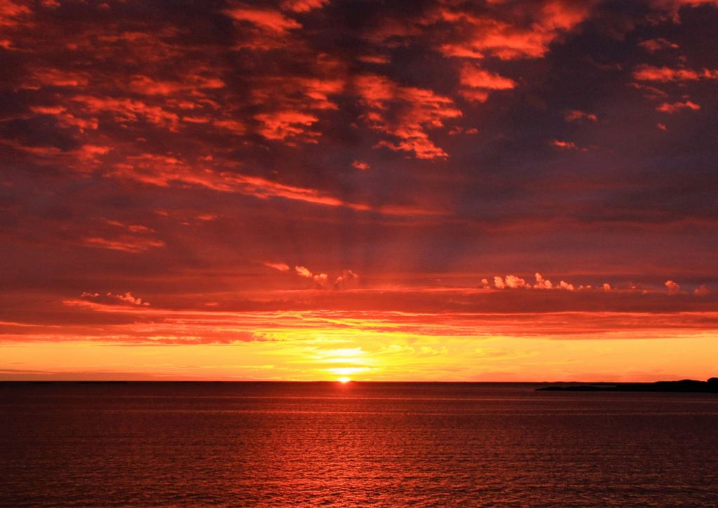 hansepuzzle 74278 - Sonnenuntergang Puzzle, 260 Teile, Natur, 41,0 x 28,0cm mit hochwertiger Aufbewahrung, Kartonbox und wiederverschließbarem Beutel