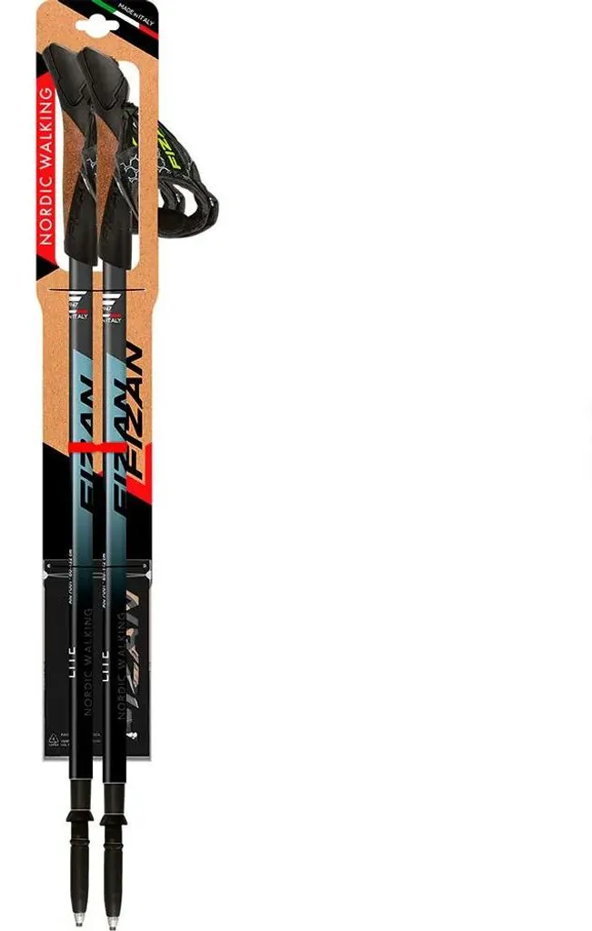 Fizan Lite Bâtons de Marche Argent 60-132 cm - Paire de Télescopiques Alu