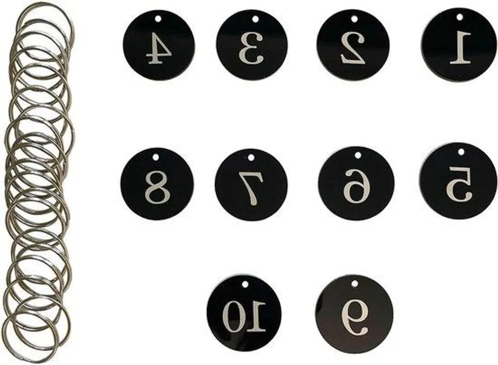 Plaques Numéros 1-100 en Acrylique Noir Durable - 50x30mm Signalétique