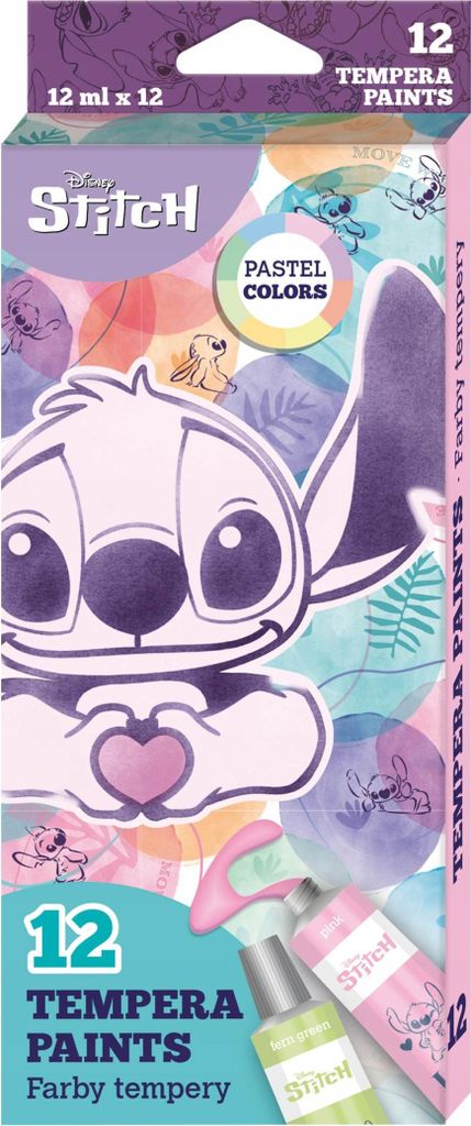 Disney Mode. Tempera-Pastellfarben in einer 12 ml Tube. 12 Farben. Stich