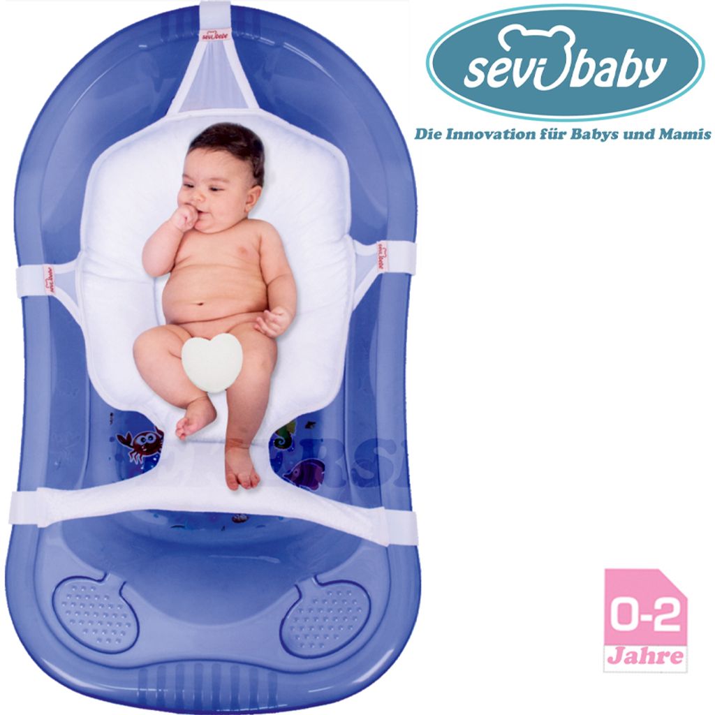 Baby BadeNetz Multi-Funktionales Waschnetz Einlage Sevibaby Badewannensitz Weiß 