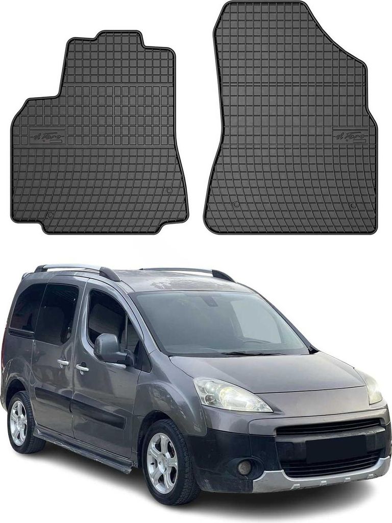 2008-2018 Peugeot Partner Tepee Fußmatten TPE Schwarz 2 tlg Produktbild 