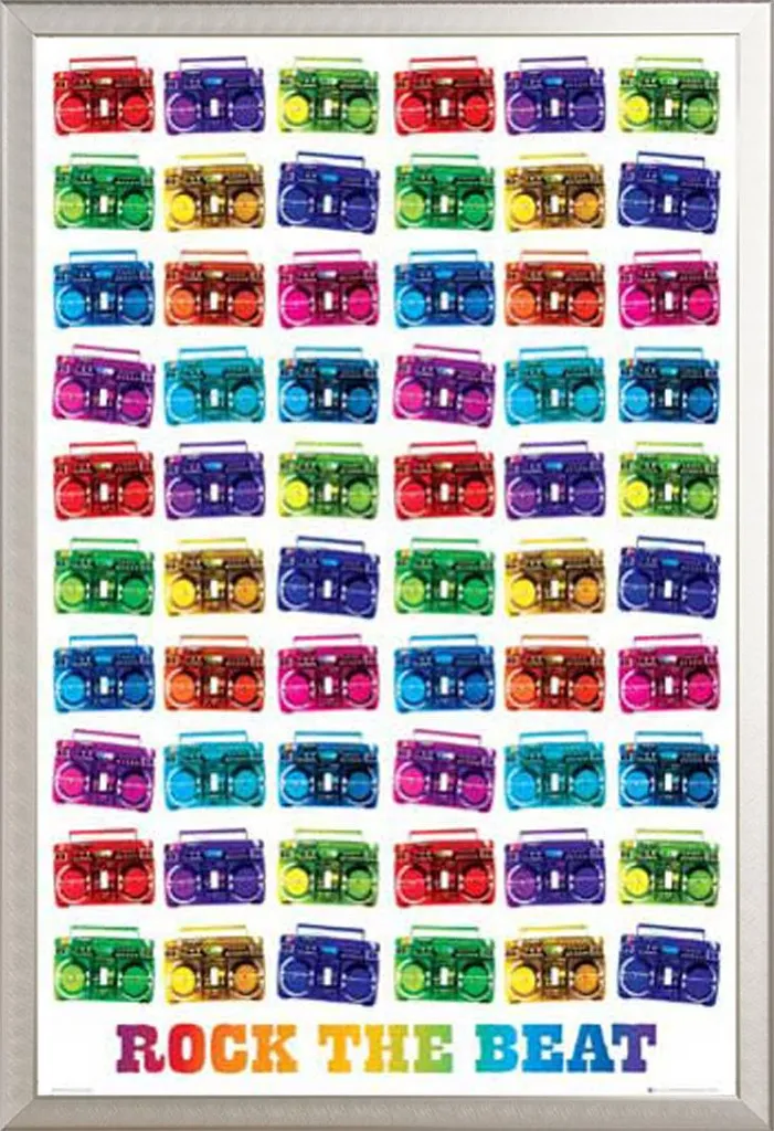 Tableau mural Rock The Beat encadré sous verre acrylique Shinsuke®