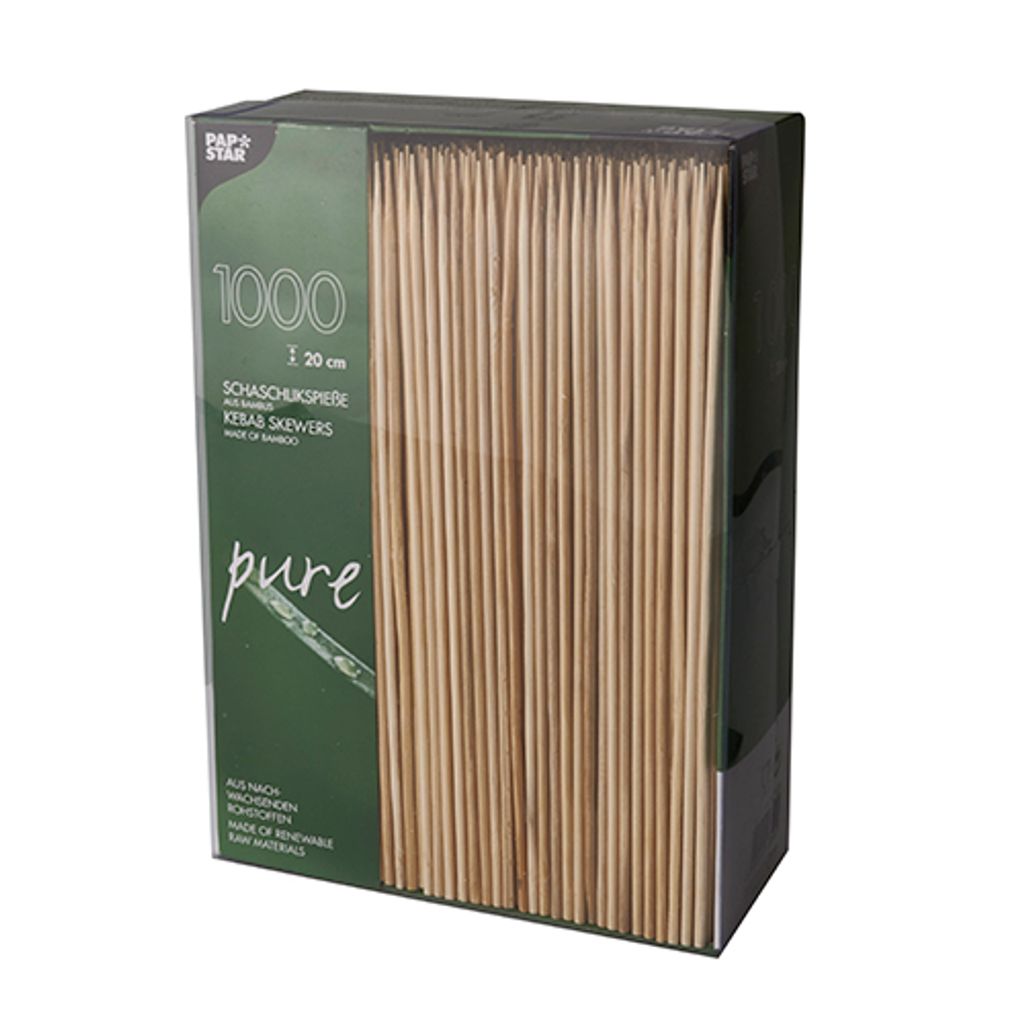 1000 Schaschlikspieße, Bambus " pure " Ø 3 mm · 20 cm Produktbild 