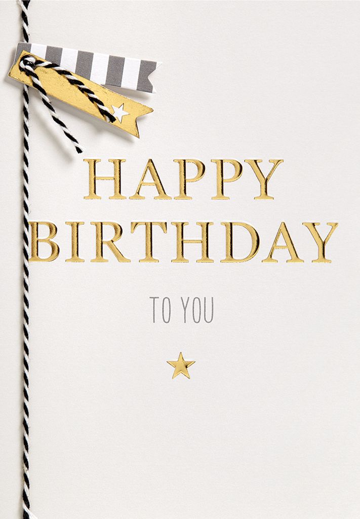 Geburtstag Unverpackt Glückwunschkarte im Format 115x17cm mit Umschl