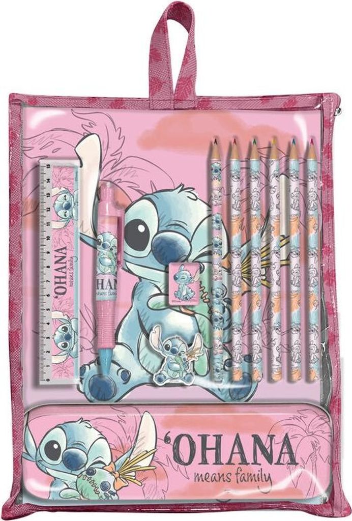 Stitch Stationery Set with Notebooks, Pens, and Stickers