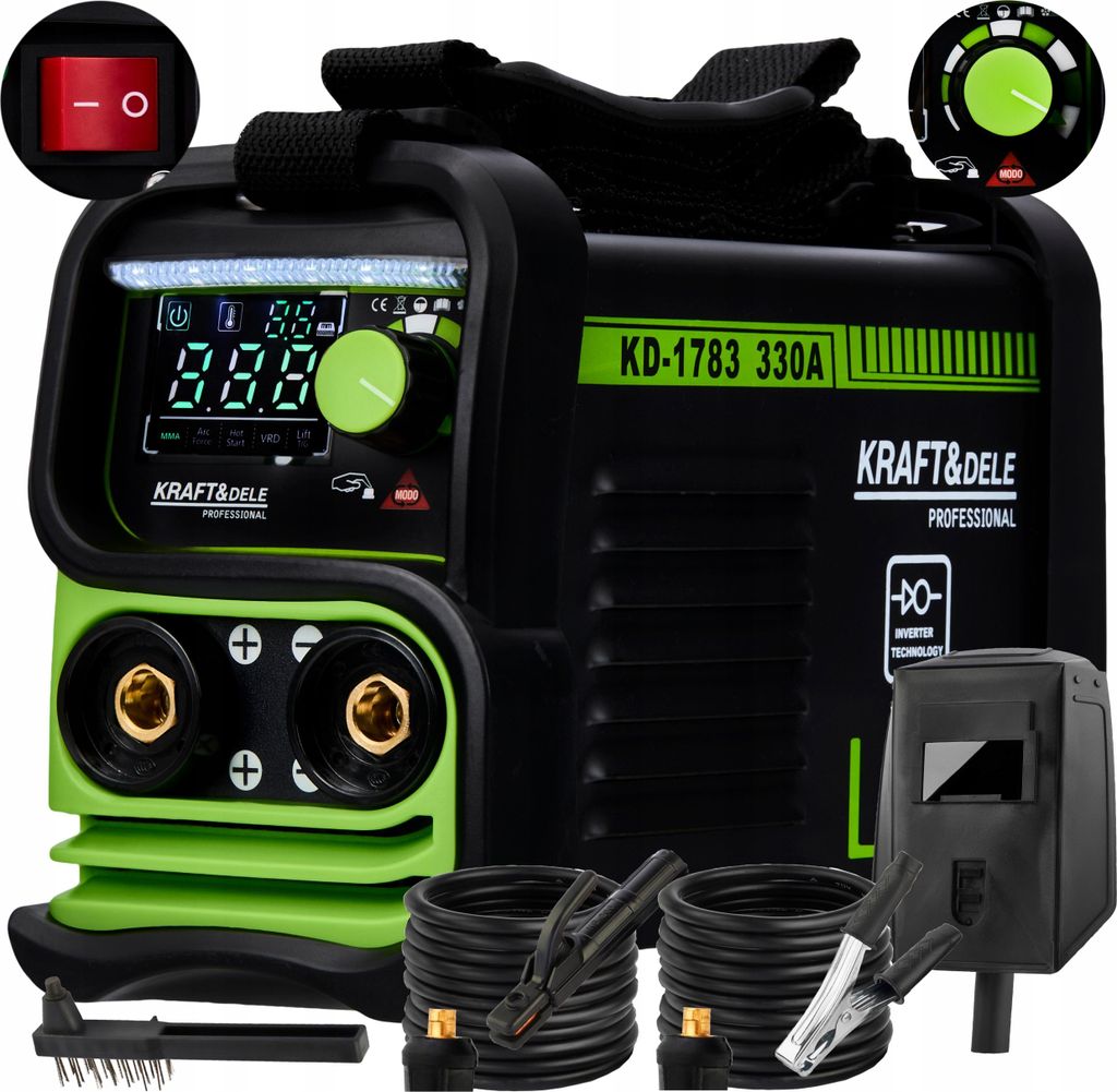 Kraft&Dele KD1783 Spawarka inwertorowa 330A MMA/TIG VRD Zdjęcie produktu 