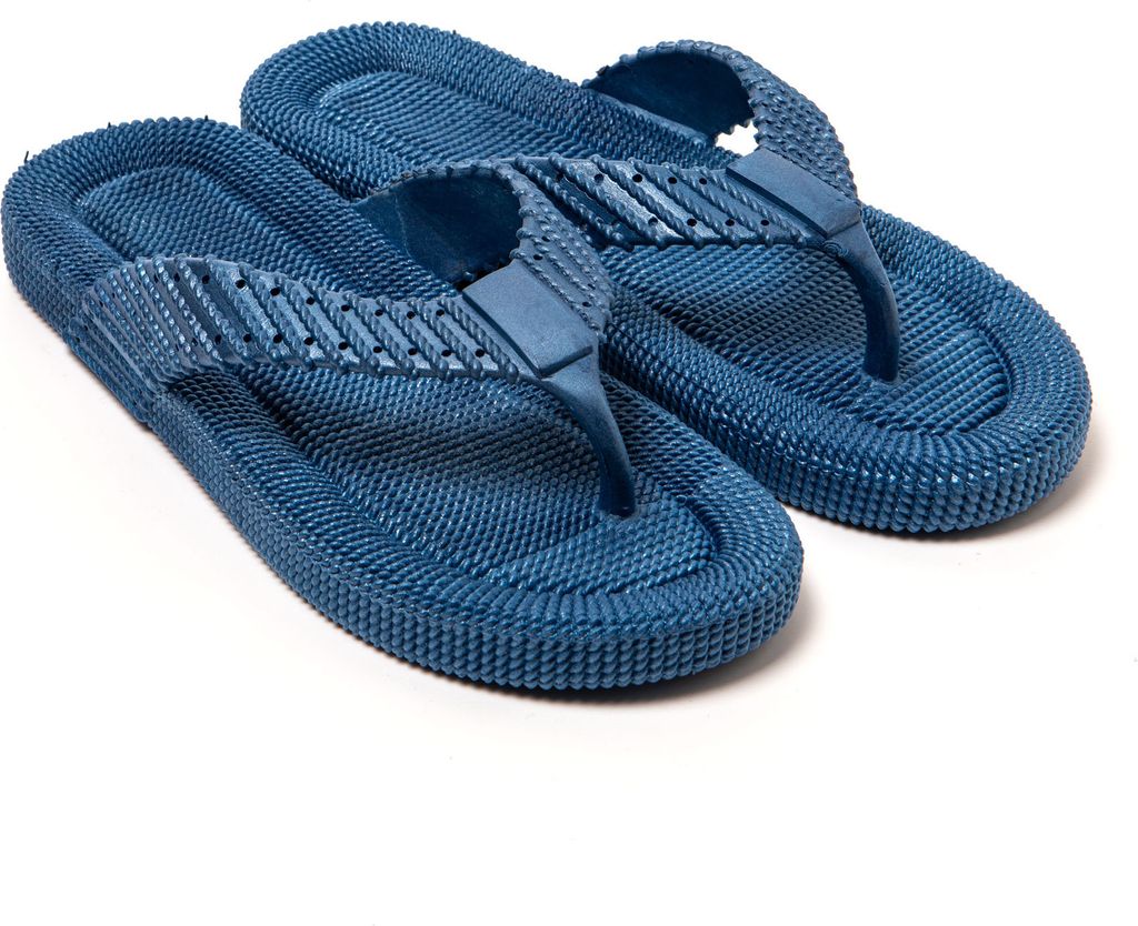 BRASILERAS Herren Zehensandalen mit rutschfester Sohle bequem schuhe für strand/schwimmbad/stadt blau 44 EU - UBSADO