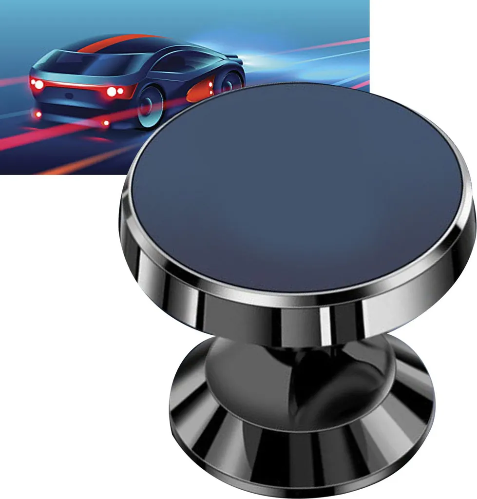 Supporto Auto Premium Nero Lucido - Portatile e Antiscivolo - 5