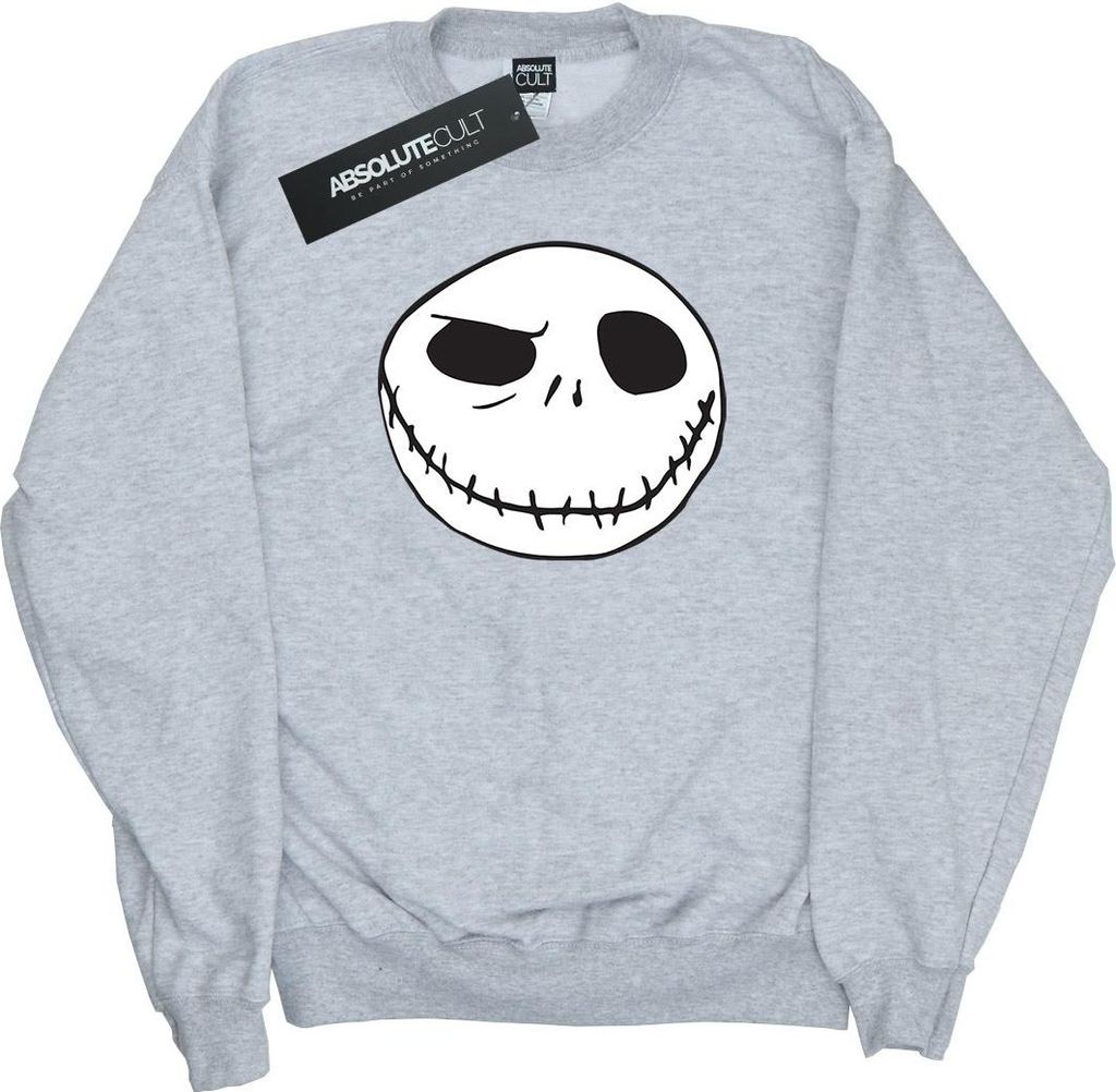 Disney - "Nightmare Before Christmas Jack's Big Face" Sweatshirt für Jungen BI30280 (116) (Grau)