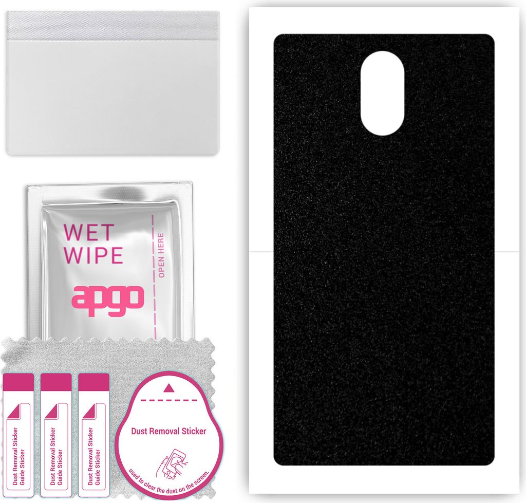 apgo Rückseite Schutzfolie, Skin, kompatibel mit Doogee Mix Lite, Hinten Displayschutzfolie aus Vinylfolie, kratzfest, einfache Montage - Mattschwarz