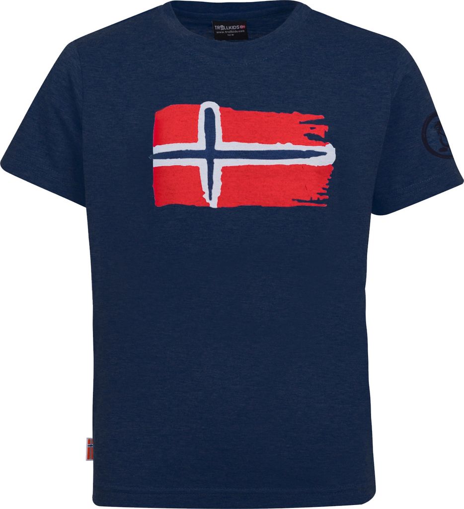 TROLLKIDS Oslo Kinder T-Shirt aus Baumwolle blau 140
