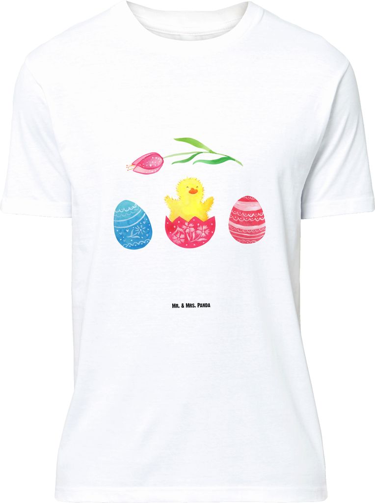 Mr. & Mrs. Panda Größe L T-Shirt Küken Schlüpfen - Weiß - Geschenk, Frohe Ostern, Shirt, Ostergrüße, Liebe Grüße, mit Spruch, Ostereier, E...