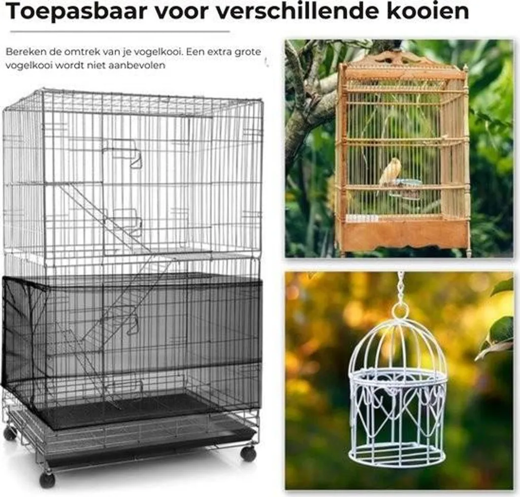 Filet Attrape-Graines pour Cage à Perroquet - Protection Sol Propre - 4