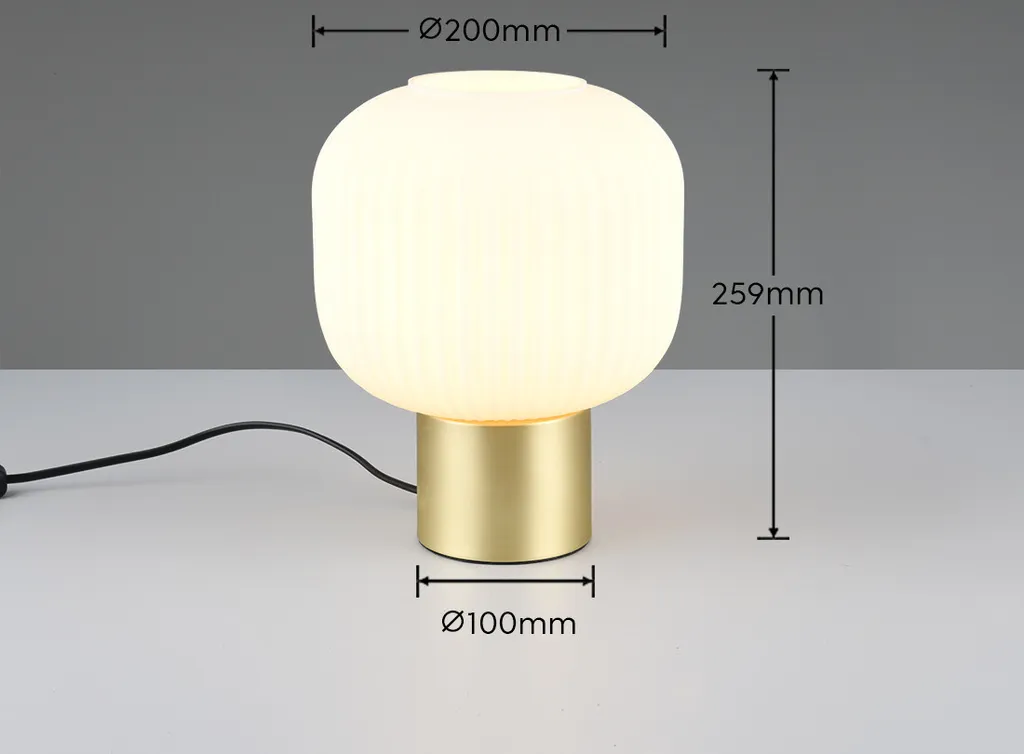Lampe de chevet DIVA éclairage doux ambiance chaleureuse dorée E27 - 4