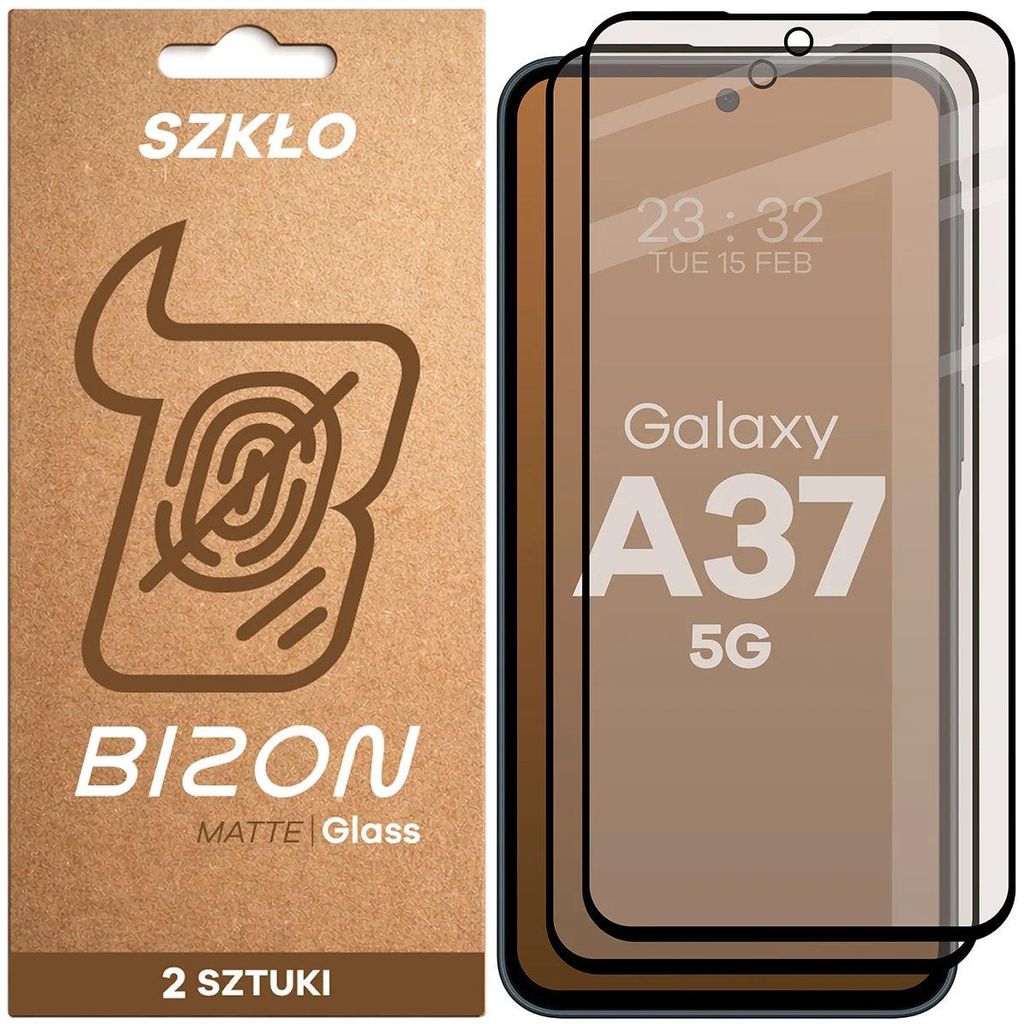 Mattes Hartglas für Galaxy A37 5G, Bizon Glass Matte Duo, Produktbild 