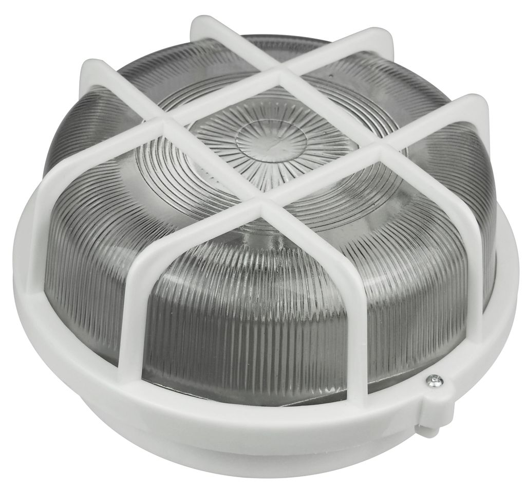 BLULAXA Kellerleuchte Basis vari, PVC-Korb, Rund, weiß, E27, IP44