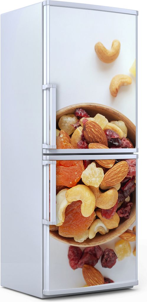 Kühlschrankdekoration 70x180 cm Aufkleber auf dem Kühlschrank - Nüsse Motive