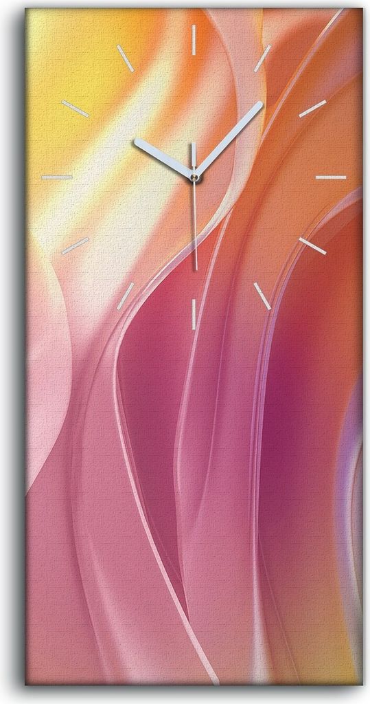 Leinwand Uhr Küche Wohnzimmer Bild 30x60 Malerei Abstrakte Kunst Wellen - weiße Hände