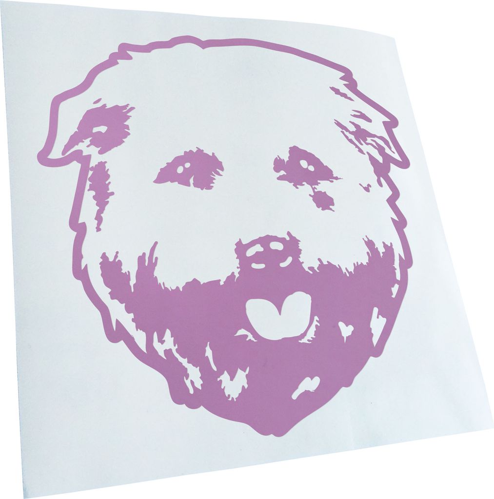 Kiwistar - Autoaufkleber - glen of imaal terrier Hund - Flieder - 60x60cm - Aufkleber für Auto, Laptop, Fahrrad, LKW, Motorrad mehrfarbig JDM Deca...
