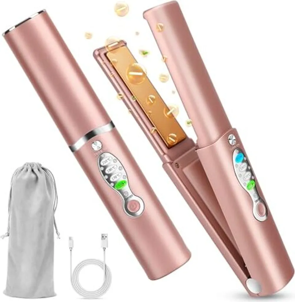 Mini Piastra Titanio Portatile: Acconciature Perfette On-The-Go