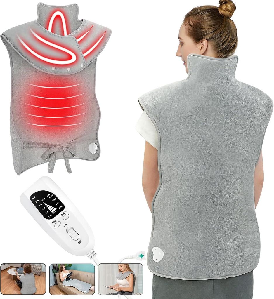 Elektrická vyhřívací podložka na záda a ramena (60x100 cm) Obrázek produktu 