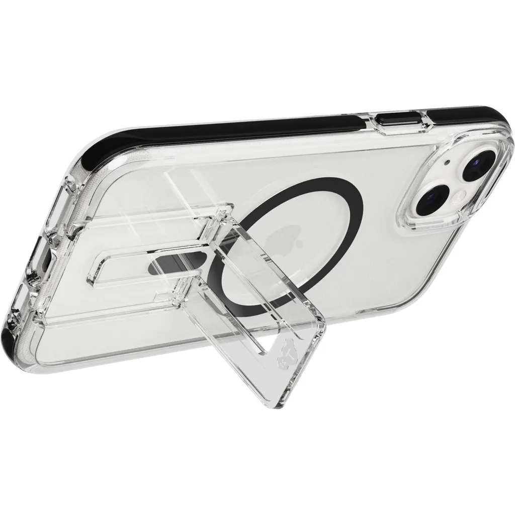 Tech21 EvoCrystal Kick Coque MagSafe pour iPhone 15 Plus Noir et Clair