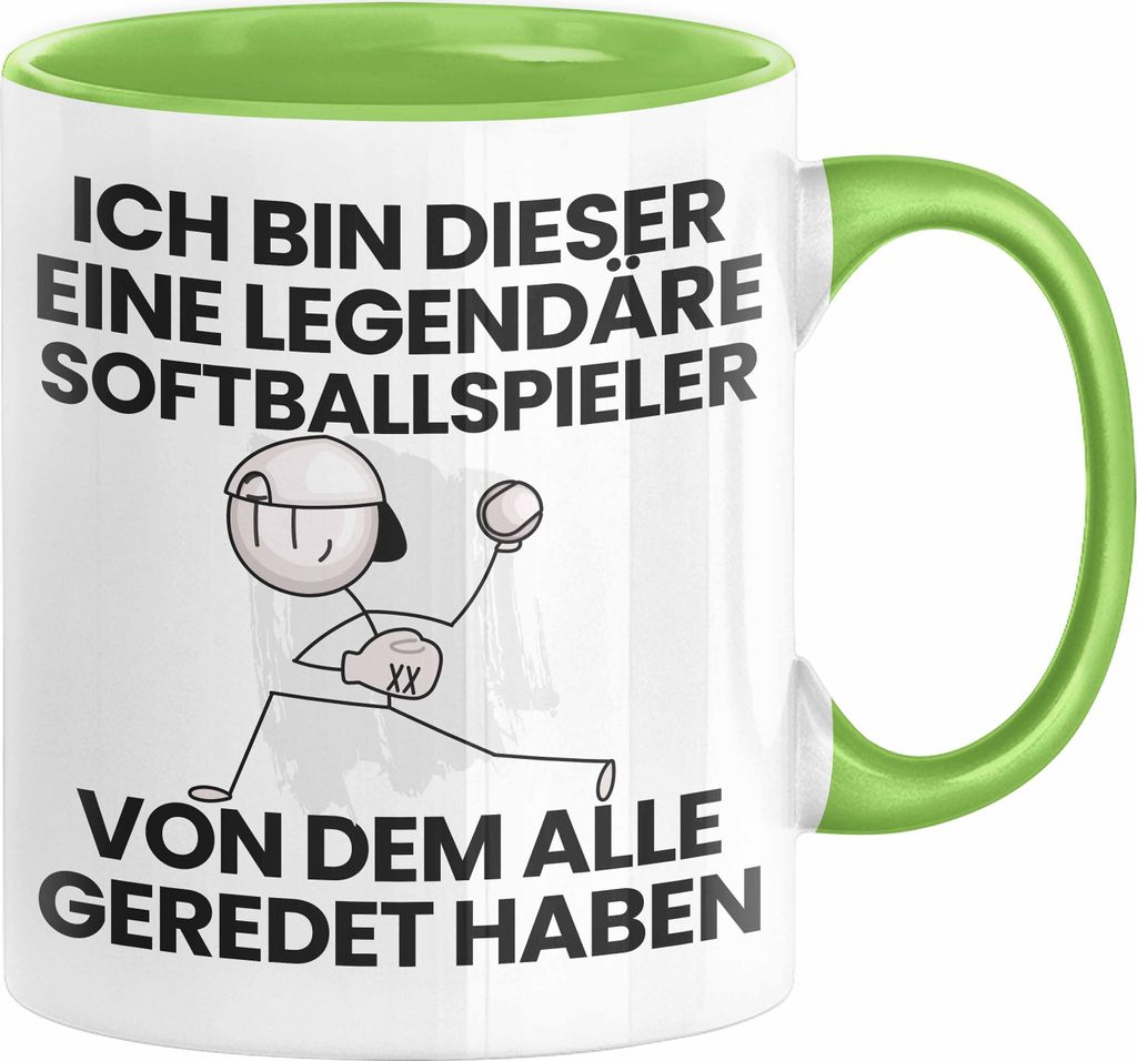 Softballspieler Geschenk Tasse Lustige Geschenkidee Geburtstag für Softballspieler Ich Bin Dieser Legendäre Softballspieler Von Dem Alle Geredet ...