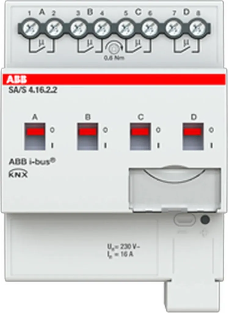 Actionneur ABB 4 sorties 16A haute performance pour montage en armoire