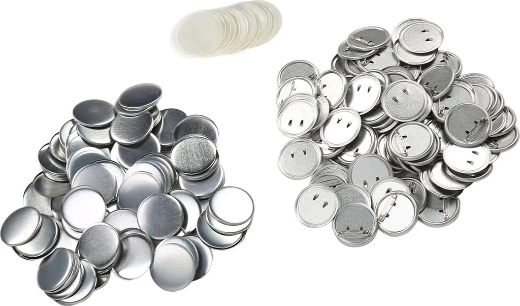 Kit 100 Pezzi per Spille 56mm - Componenti Metallo per Eventi e DIY - 5