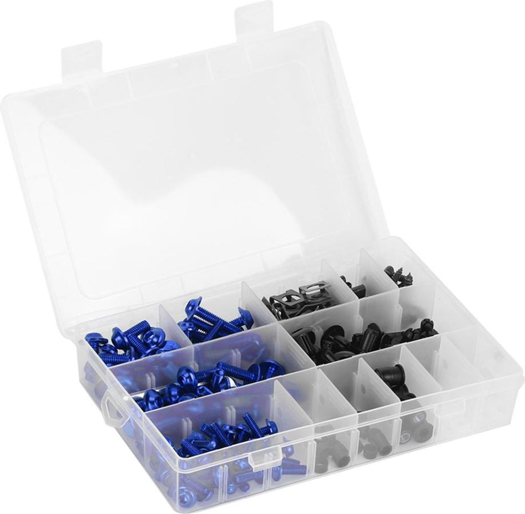 223pcs Motorrad Verkleidung Schrauben Set Windschutzscheibe Schrauben Muttern Motorrad Karosserie HardwaresBlue