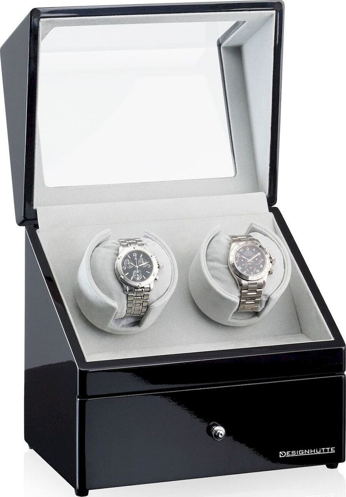 Designhütte - Watchwinder - San Diego 2 LCD čierny 70005-51 Obrázok produktu 