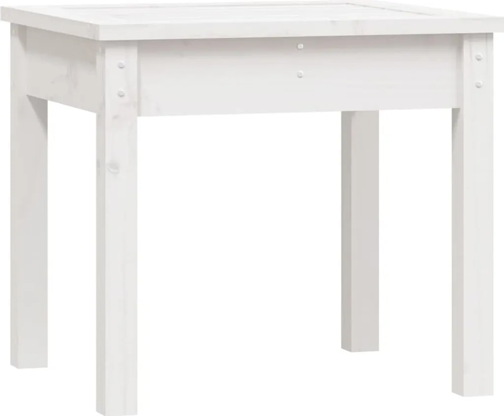 Panchina da giardino bianca 50x44x45 cm in legno di pino massiccio