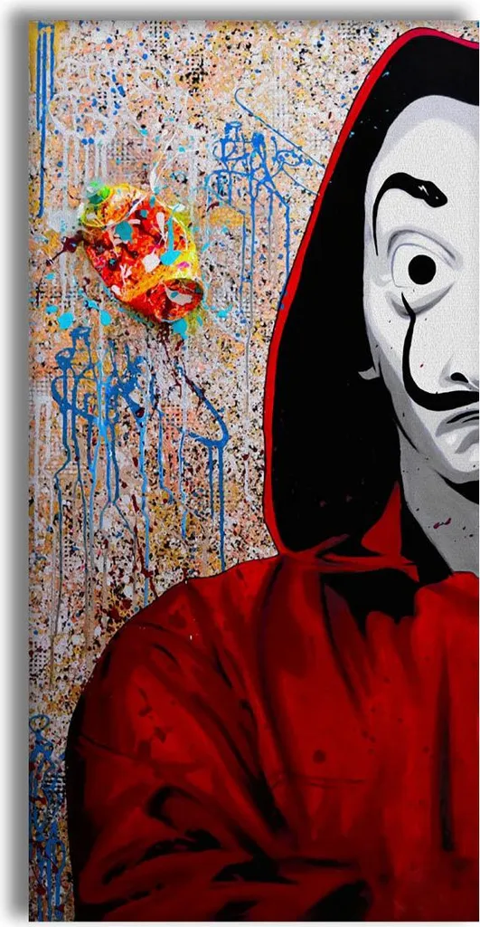 Décoration murale design : Tableau Papel 70x140 cm sur châssis en bois