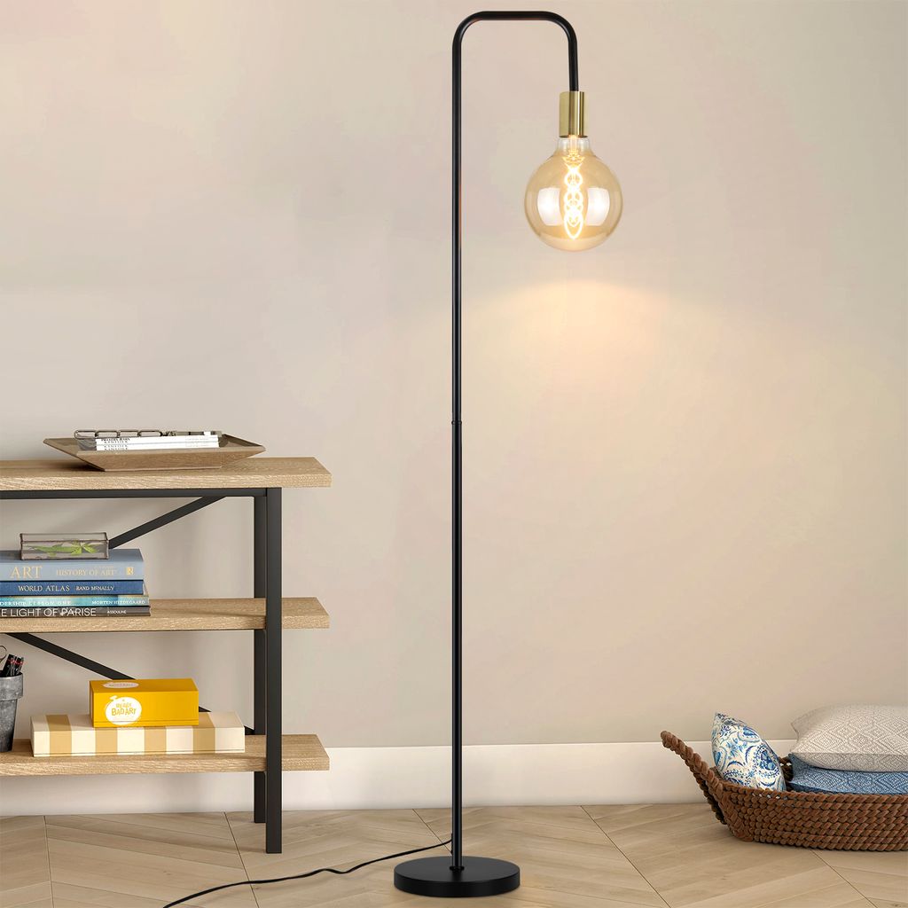 ZMH czarna lampa podłogowa vintage lampa podłogowa - retro Zdjęcie produktu 