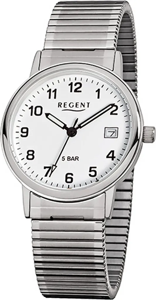 Montre homme Regent F-705 idéale pour le bureau en acier argenté D2URF705