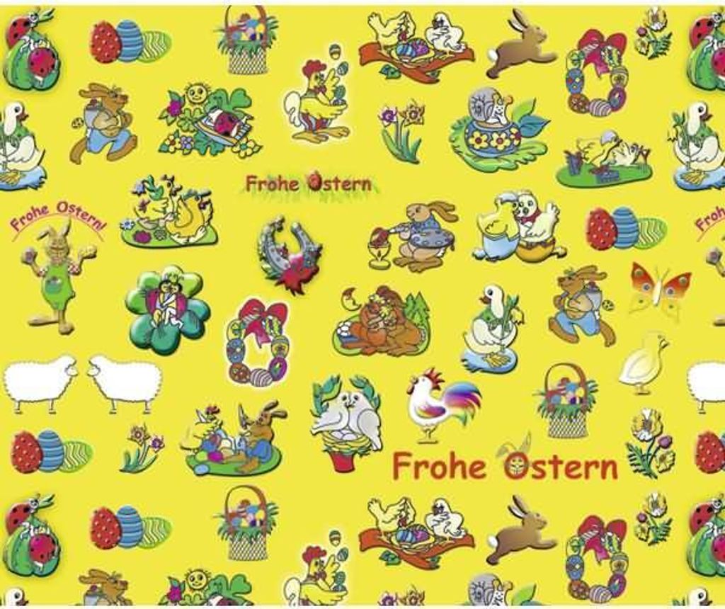 Transparentpapier 30,5x50cm 115g/qm Frohe Ostern VE=10 Blatt