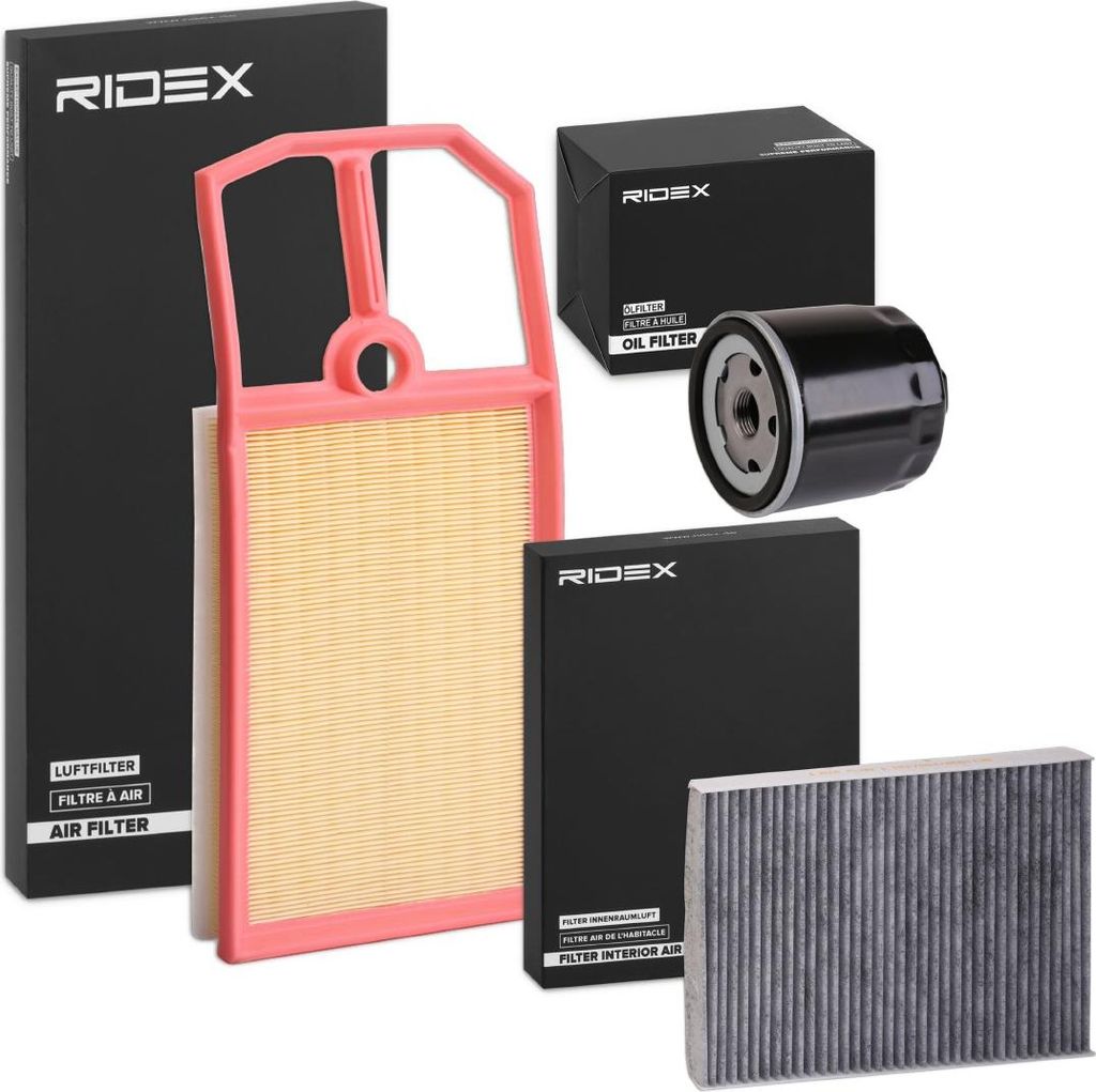 RIDEX Filterset Inspektionspaket Filtersatz für VW Golf IV Schrägheck (1J1) Golf IV Variant (1J5) Lupo (6X1, 6E1) POLO (6N2) Polo Schrägheck (6N1)