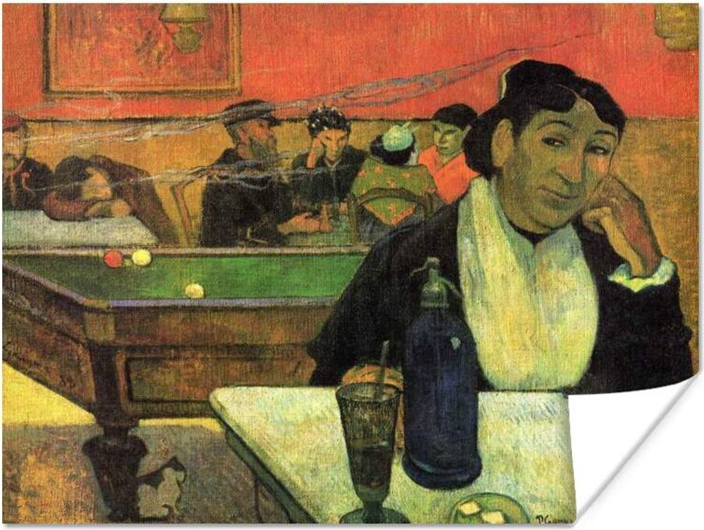 MuchoWow Poster Nachtcafé in Arles - Gemälde von Paul Gauguin 120x90 cm - Wandbild