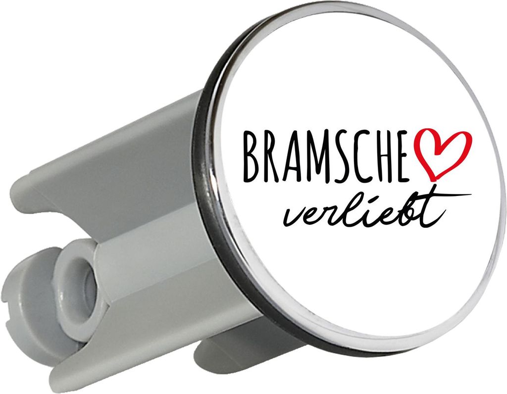 Huuraa Waschbeckenstöpsel Ganderkesee verliebt 4cm höhenverstellbar Abflussstopfen Geschenkidee