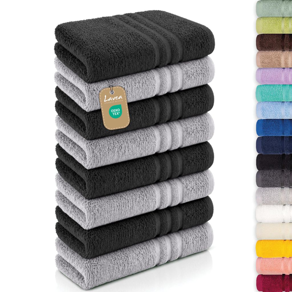 Lavea® 8er Set Handtücher 50x100 cm - Elena, 100% Produktbild 