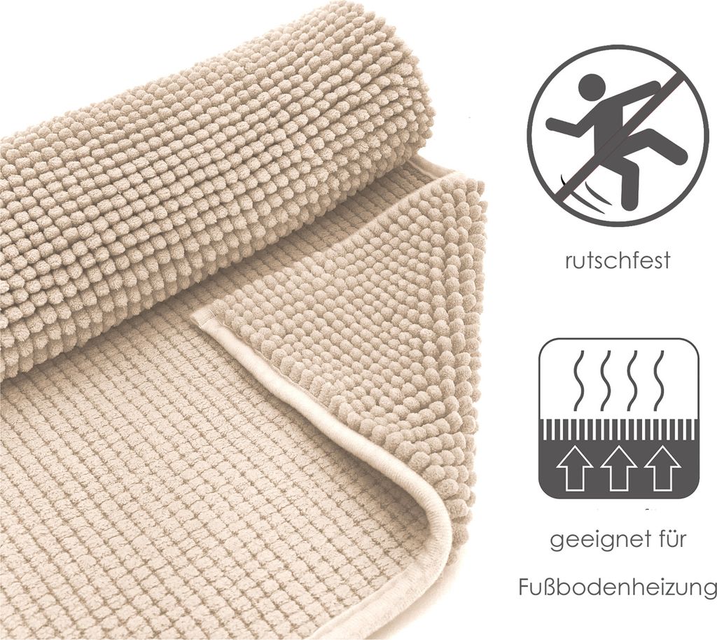 heimtexland ® Badvorleger Chenille Super Flauschig Produktbild 5