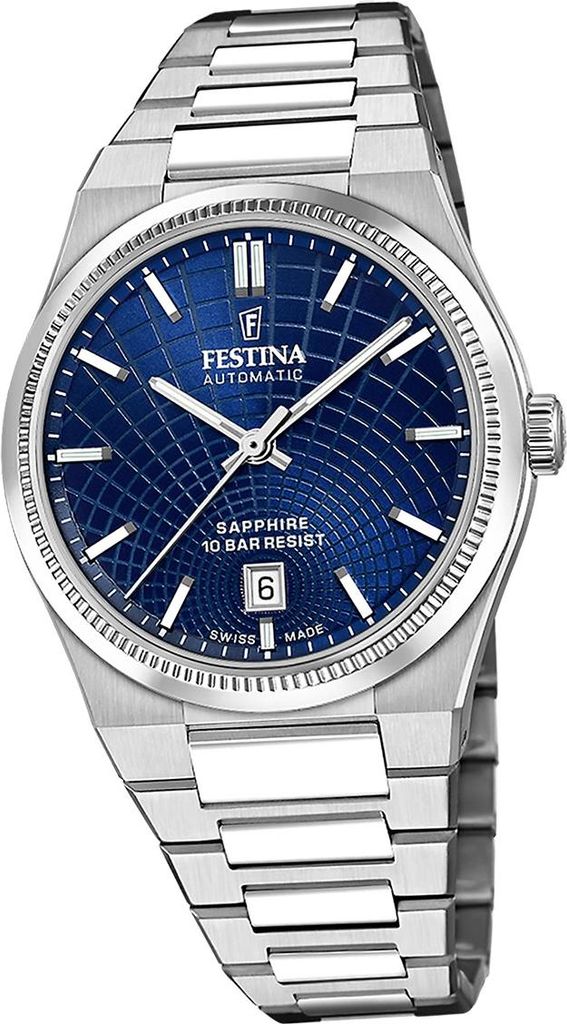 Festina Herrenuhr Swiss Made Armbanduhr Edelstahl silber D2UF20083/2