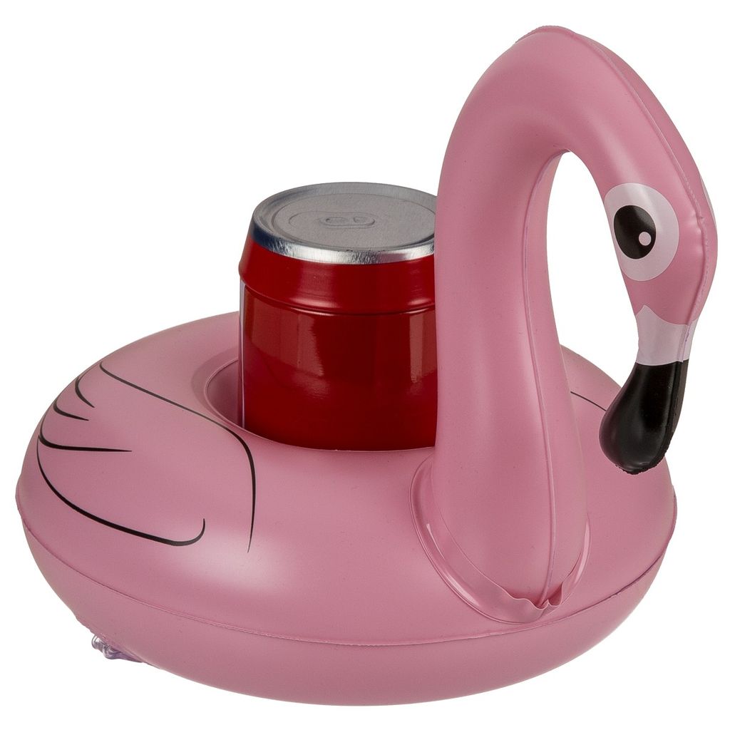 5 Stück Aufblasbarer Getränkehalter Dosenhalter Getränke-Halter "Flamingo" 17 cm 