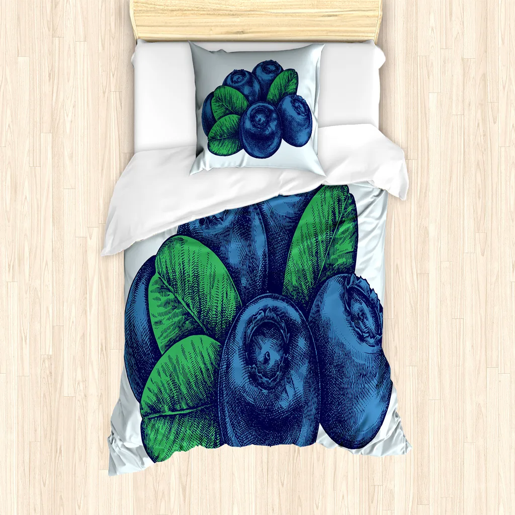 Parure Letto Singolo ABAKUHAUS Vintage Blueberry 135x200 cm