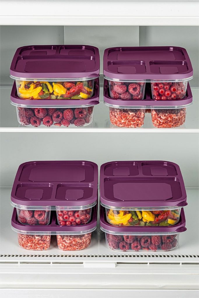 Hermia Concept, 8Lidkdrtgn1 - 18 - Purple, Aufbewahrungsbox-Set (8-teilig), Lila, 100 % KUNSTSTOFF, 15 x 24 x 5 cm