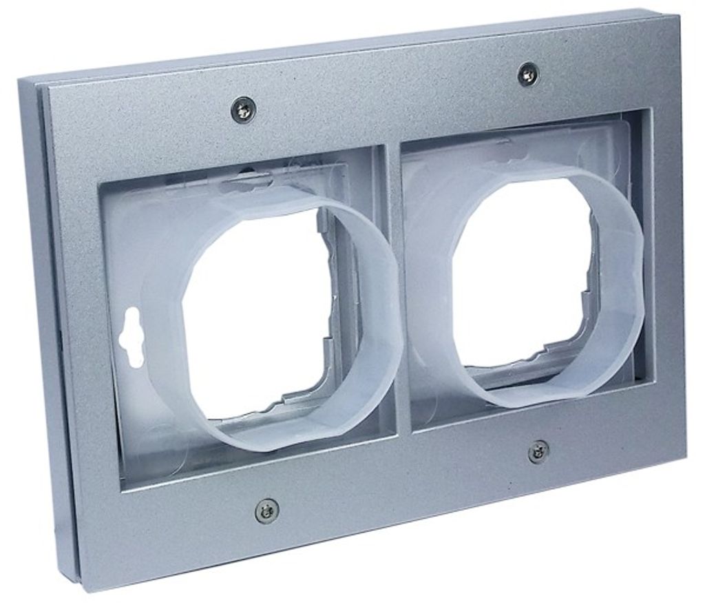 Gira Abdeckrahmen 2-fach aluminium TX44 021265