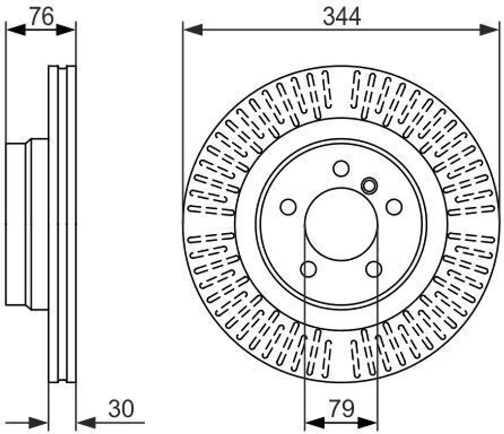 Disques de frein Bosch 0986479489 de 76mm pour Range Rover III L322 V8