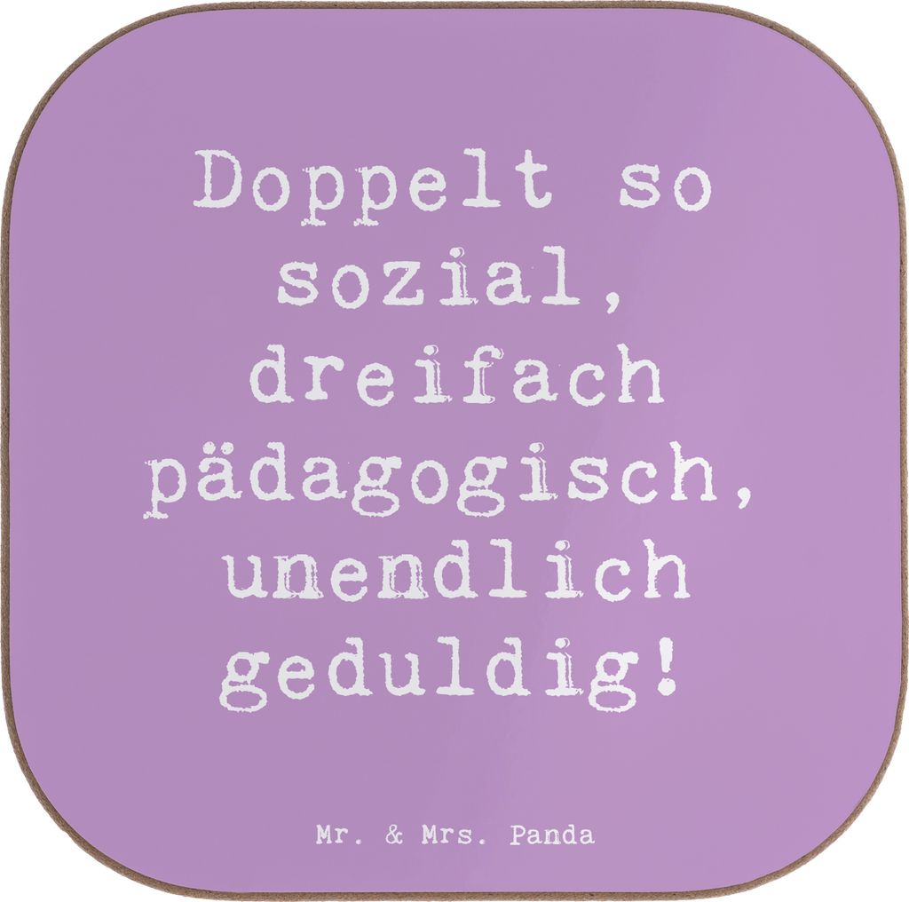 Mr. & Mrs. Panda Tischuntersetzer Spruch Sozialpädagogin Produktbild 