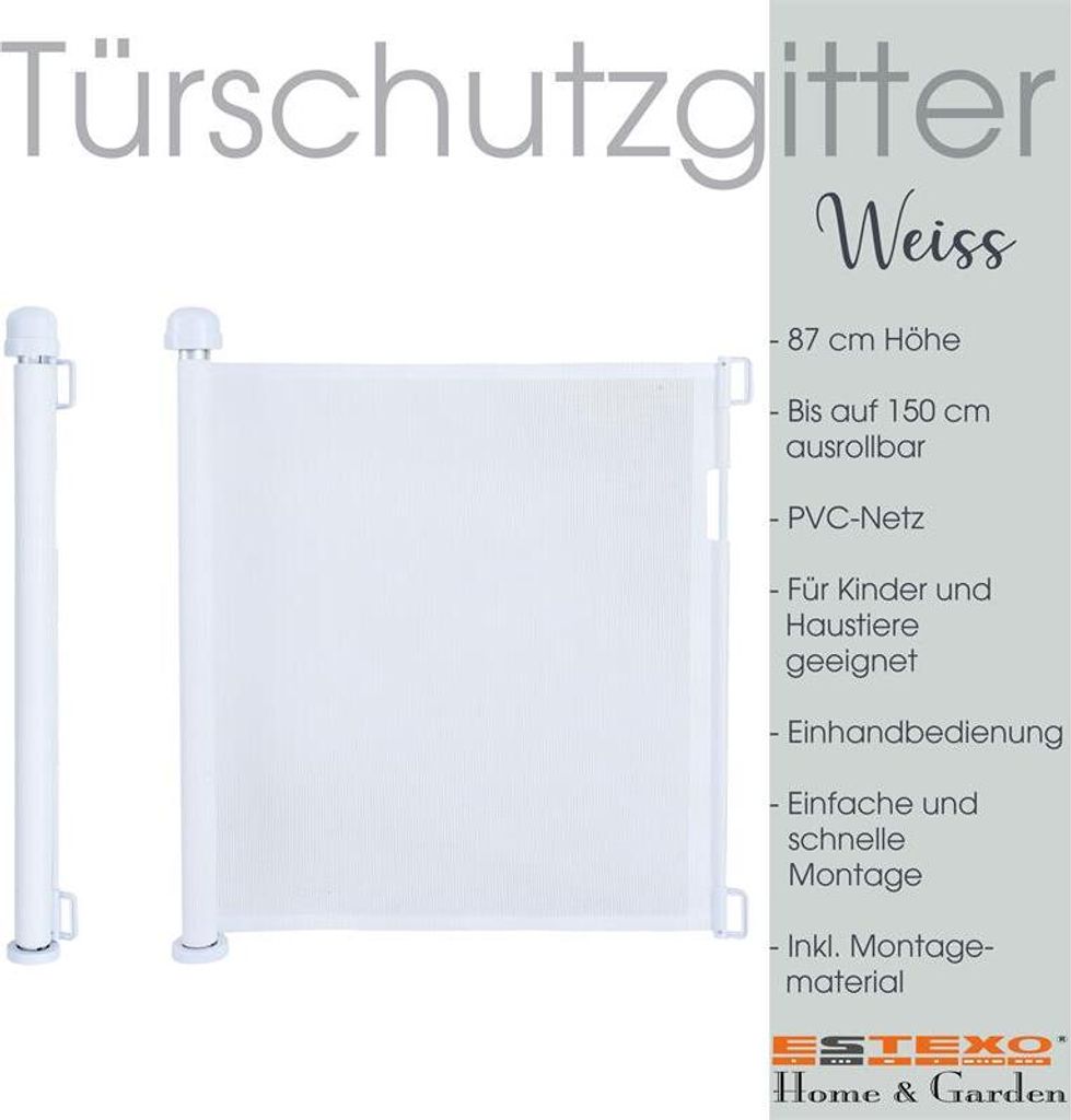 Treppenschutzrollo Absperrgitter Türschutzgitter Produktbild 2